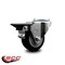 Service Caster 3'' Black Poly Wheel Swivel Bolt Hole Caster with Posi Lock Brake SCC-BH20S314-PPUB-BLK-PLB - alternate 3